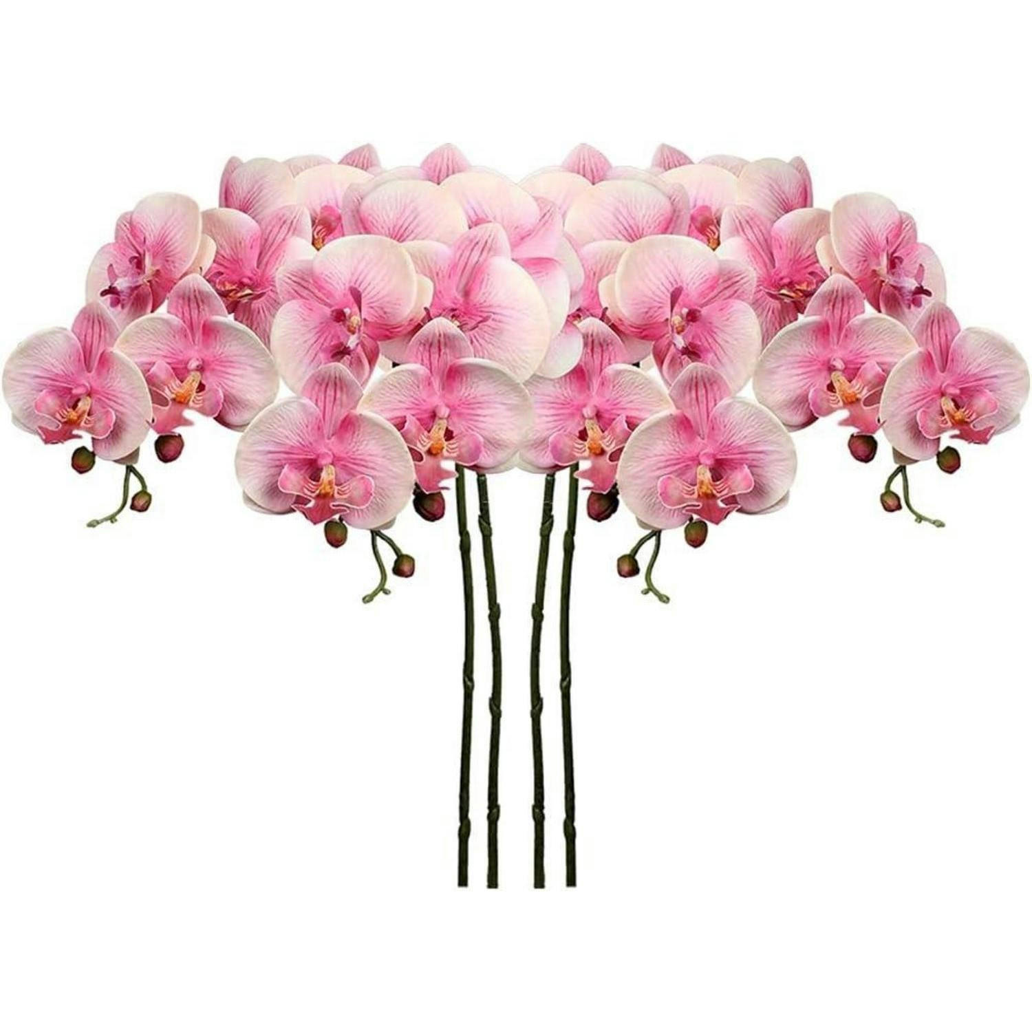 KUNSTBLUME Orchideenzweig 4-teiliges Set Rosa - Rosa, Kunststoff (73cm)