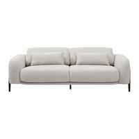 SOFA ohne Schlafmöglichkeit - 3 Personen - Stoff - Beige - - Beige, Textil (210/100/102cm) - Vente-Unique