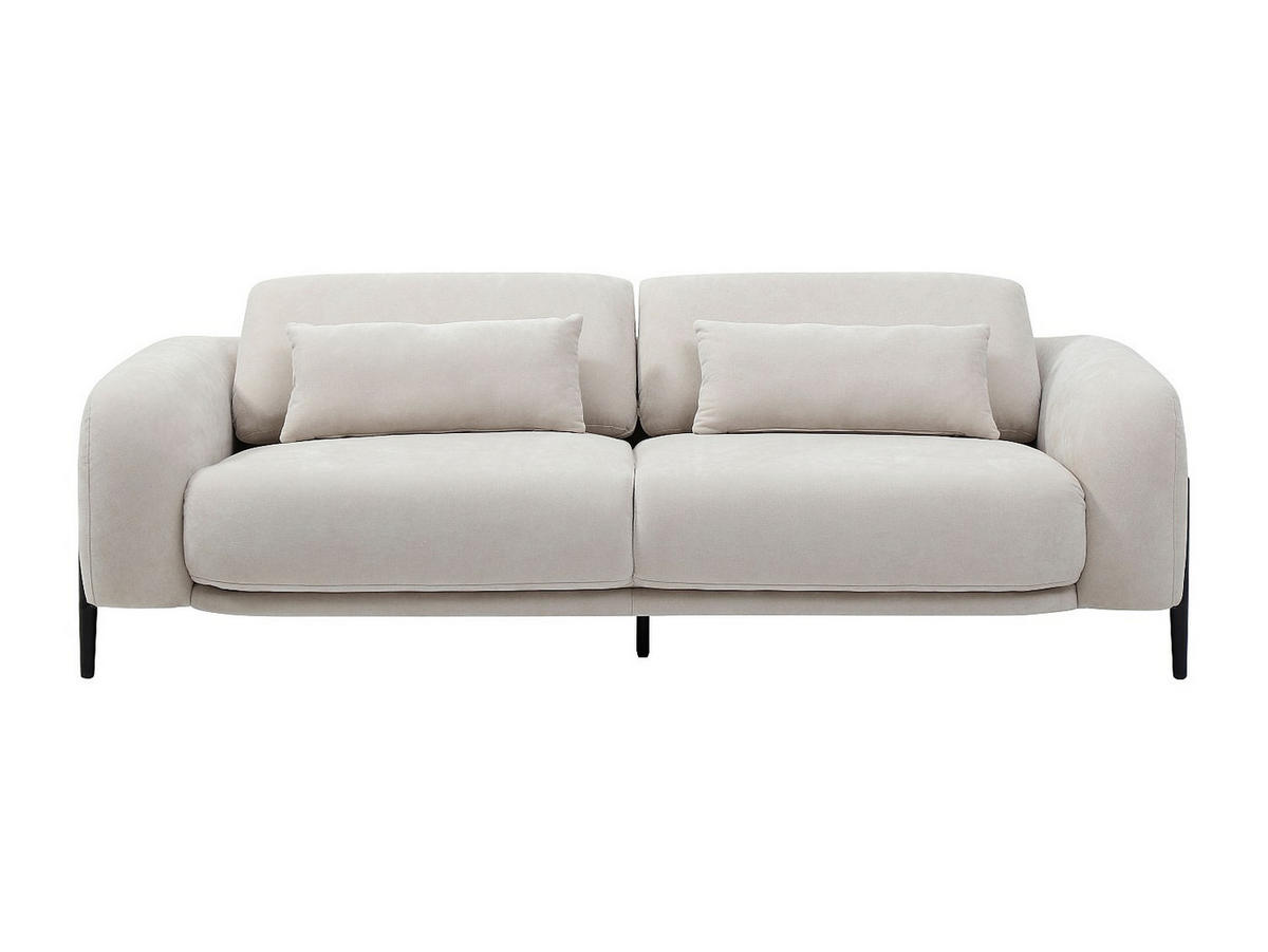 SOFA 3-Sitzer mit verstellbarer Rückenlehne - Stoff Beige - ARAVIO - Beige, Textil (102/100/210cm) - Vente-Unique