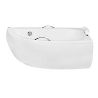 BADEWANNE Eckwanne MILENA PREMIUM 150/70 Rechts mit Schürze Ablauf Füße - Weiß, Kunststoff (70/53.5/150cm) - bad land
