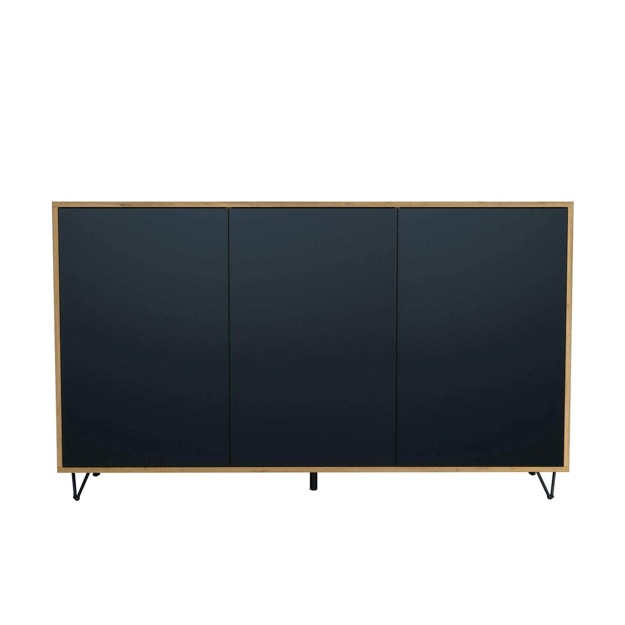 InnoFurn Sideboard Schwarz 152.5x90.5x37 cm