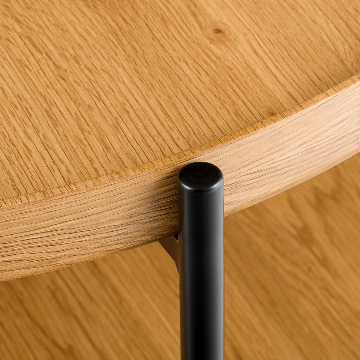 COUCHTISCH Honim Holz Natura Beistelltisch Rund - Naturfarben, Holz (80/80/40cm) - DELUKE
