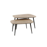COUCHTISCH-SET LAUCA Bronze Metall - Schwarz/Bronzefarben, Metall (80/70/42cm) - KAWOLA