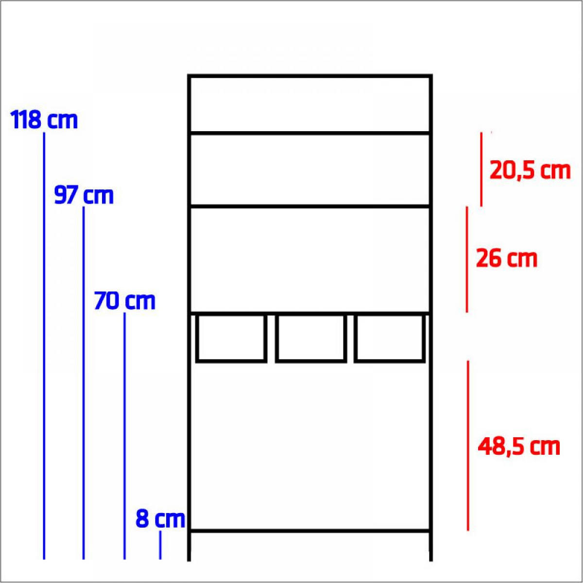STANDREGAL Metall Antik Braun - Braun, Metall (94/149/30cm) - CLP