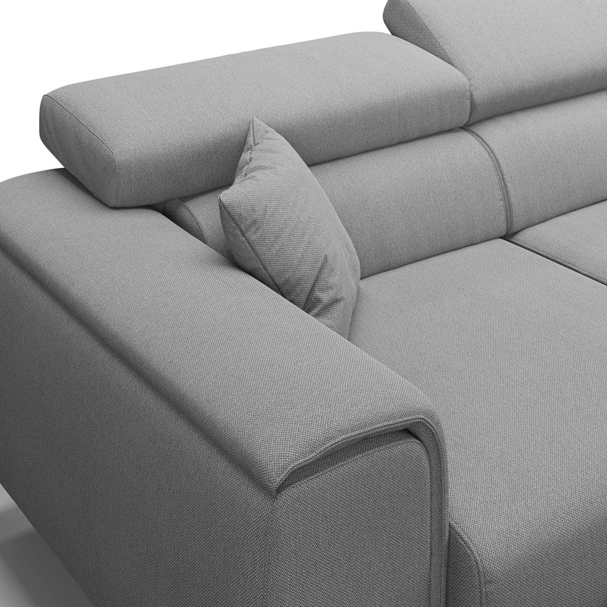 LINEARSOFA Fusion - Grau, Textil (260/74/102cm) - Divani.store