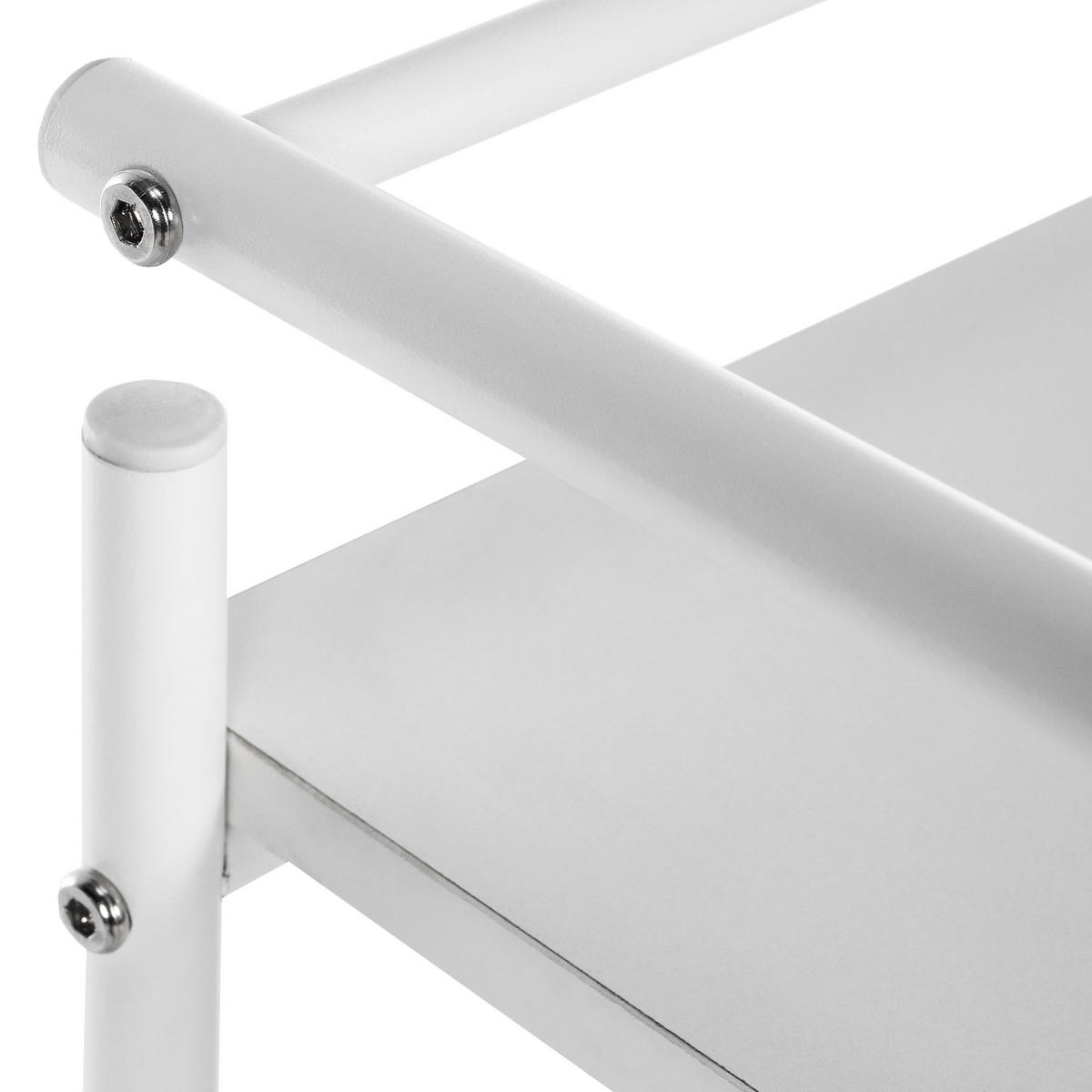 SERVIERWAGEN Metall Weiß - Weiß, Metall (61/82/51cm) - CLP