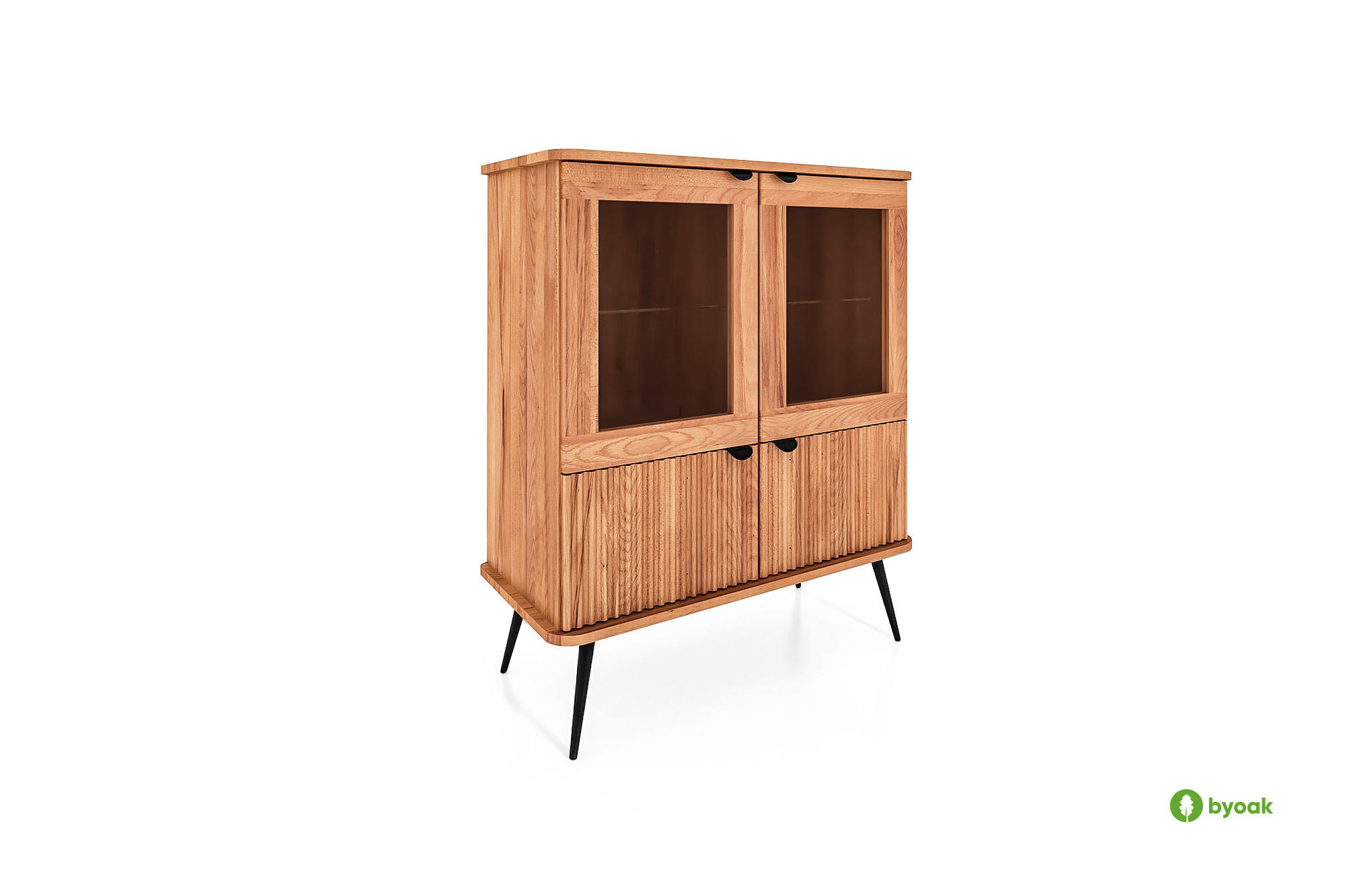 ANRICHTE LINA - Kernbuche, Holz (97/117/46cm) - byoak