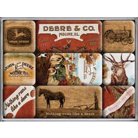 MAGNETSET 9-teilig John Deere Moline - Multicolor, Metall (9/7/2cm) - Nostalgic-Art
