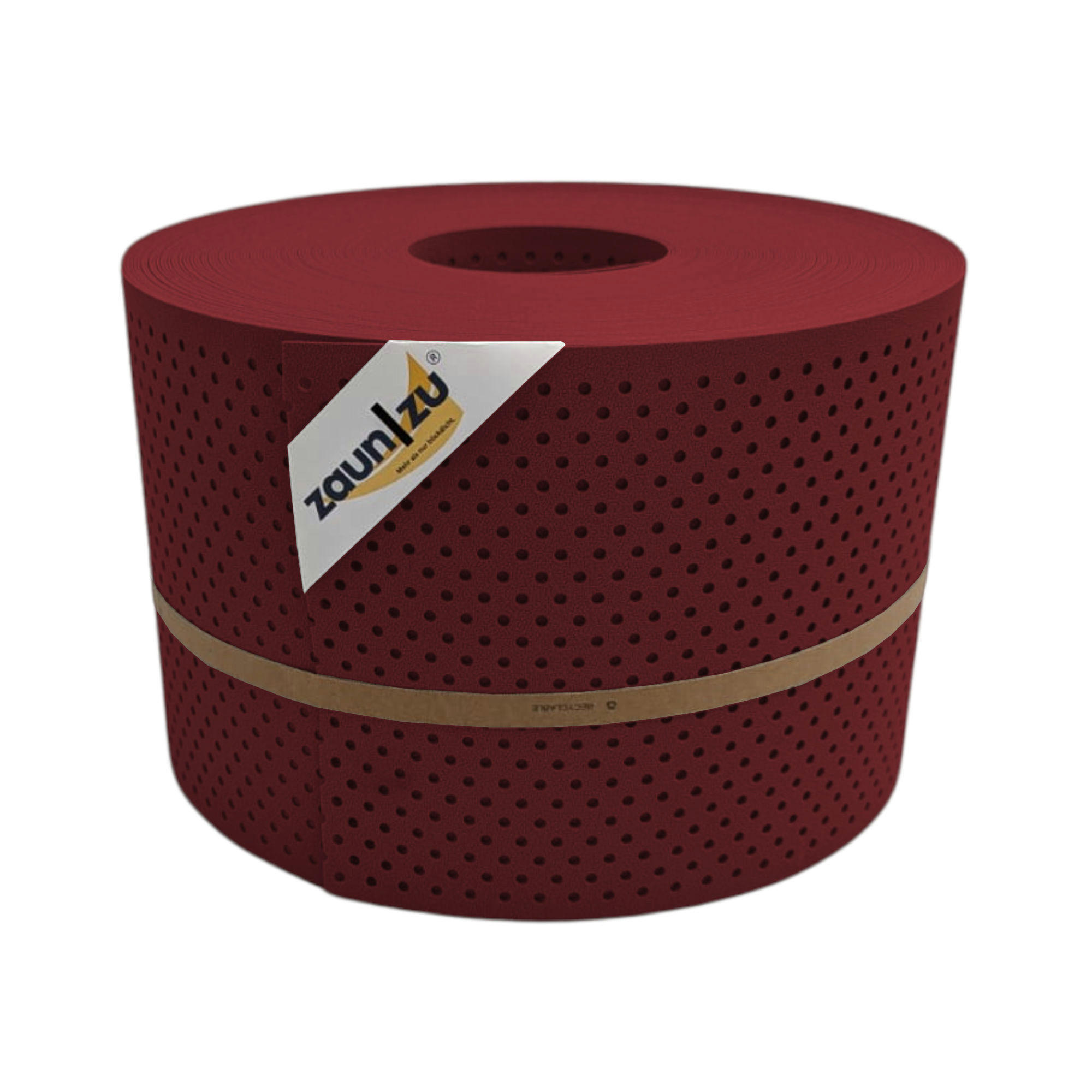 SICHTSCHUTZSTREIFEN PP Premium Gelocht 15 Prozent Streifen Bordeauxrot 50m - Bordeaux, Kunststoff (5000/19cm) - ZAUN|ZU