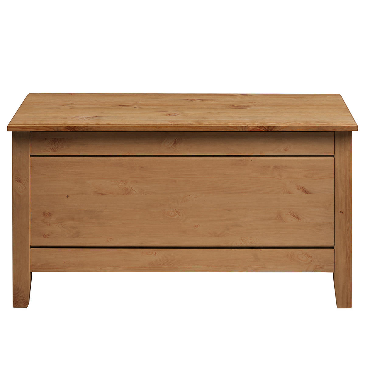 WÄSCHETRUHE - Massivholz - Kiefer - Braun, Holz (86/47/38cm) - home24