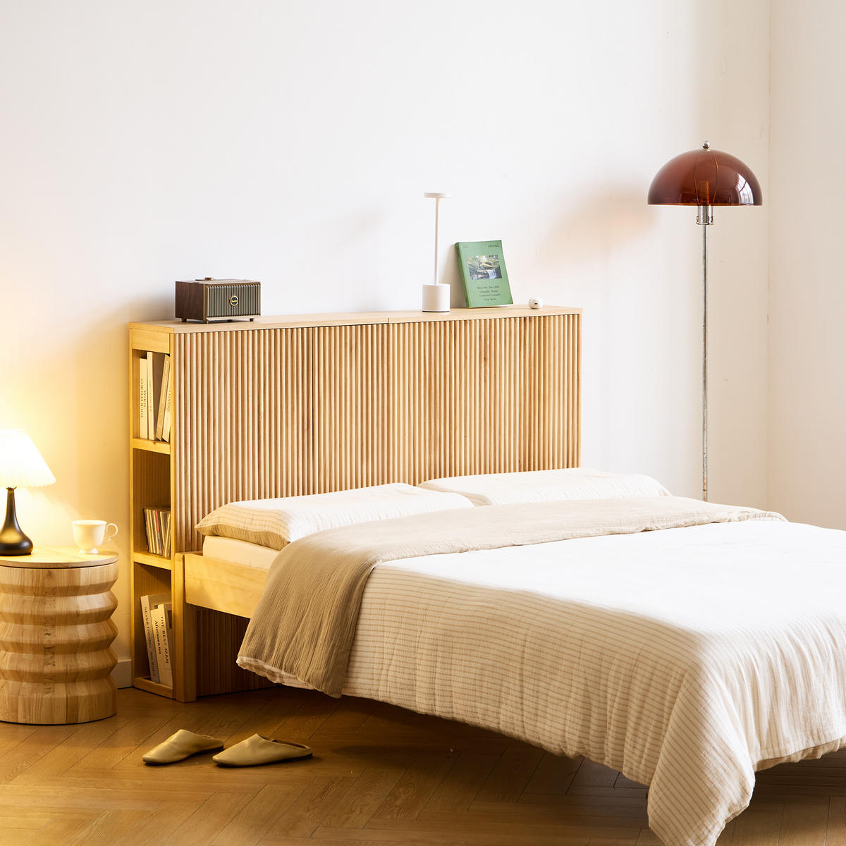 BETTKOPFTEIL Rechteckig 140 cm Holz - Braun, Holz (140/100/24cm) - Nordlys