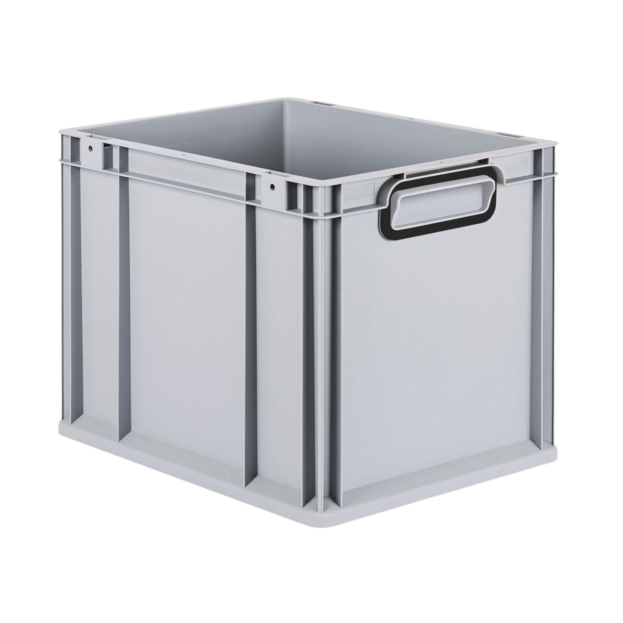 EUROBOX NextGen Color 32x30x40 cm 30 Liter Griffe schwarz zu, Grau - Schwarz/Grau, Kunststoff (30/32/40cm) - PROREGAL