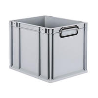 EUROBOX NextGen Color 32x30x40 cm 30 Liter Griffe schwarz zu, Grau - Schwarz/Grau, Kunststoff (30/32/40cm) - PROREGAL