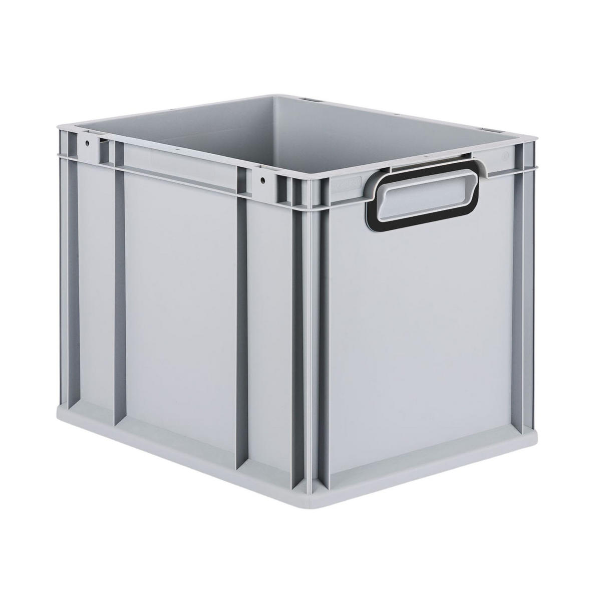 EUROBOX NextGen Color 32x30x40 cm 30 Liter Griffe schwarz zu, Grau - Schwarz/Grau, Kunststoff (30/32/40cm) - PROREGAL