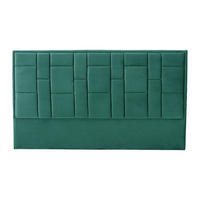 BETTKOPFTEIL - 180 cm - Samt - Grün - HERMINE - Grün, Textil (180/110/8cm) - Vente-Unique