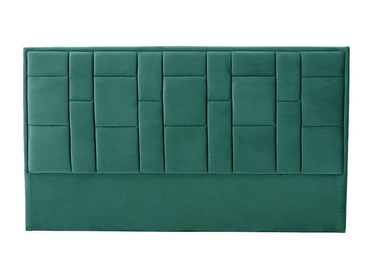 BETTKOPFTEIL - 180 cm - Samt - Grün - HERMINE - Grün, Textil (180/110/8cm) - Vente-Unique