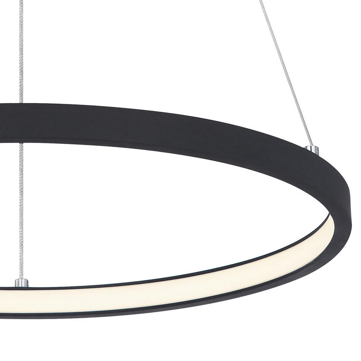 LED HÄNGELEUCHTE RALPH Schwarz Opal - Schwarz, Metall (38.5/38.5/120cm) - Globo Lighting