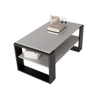 COUCHTISCH Holzwerkstoff rechteckig stabil Dunkelgrau 42/54/96cm - Dunkelgrau/Schwarz, Holzwerkstoff (53.8/96/42cm) - CraftPAK