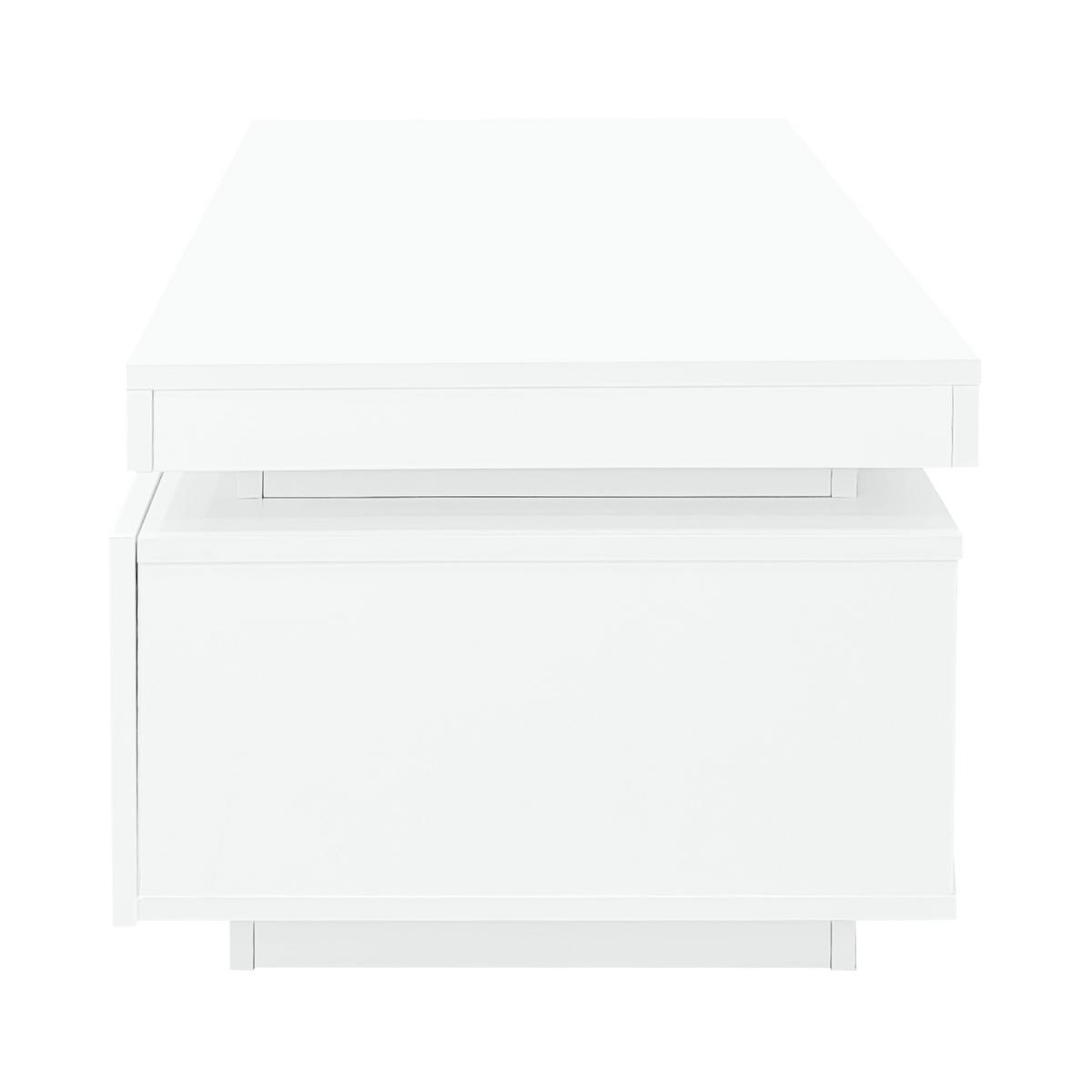 TV-SCHRANK-SET, Hochglanz, Couchtisch, Weiß - Weiß, Holzwerkstoff (50/40.3/100cm) - FLIEKS