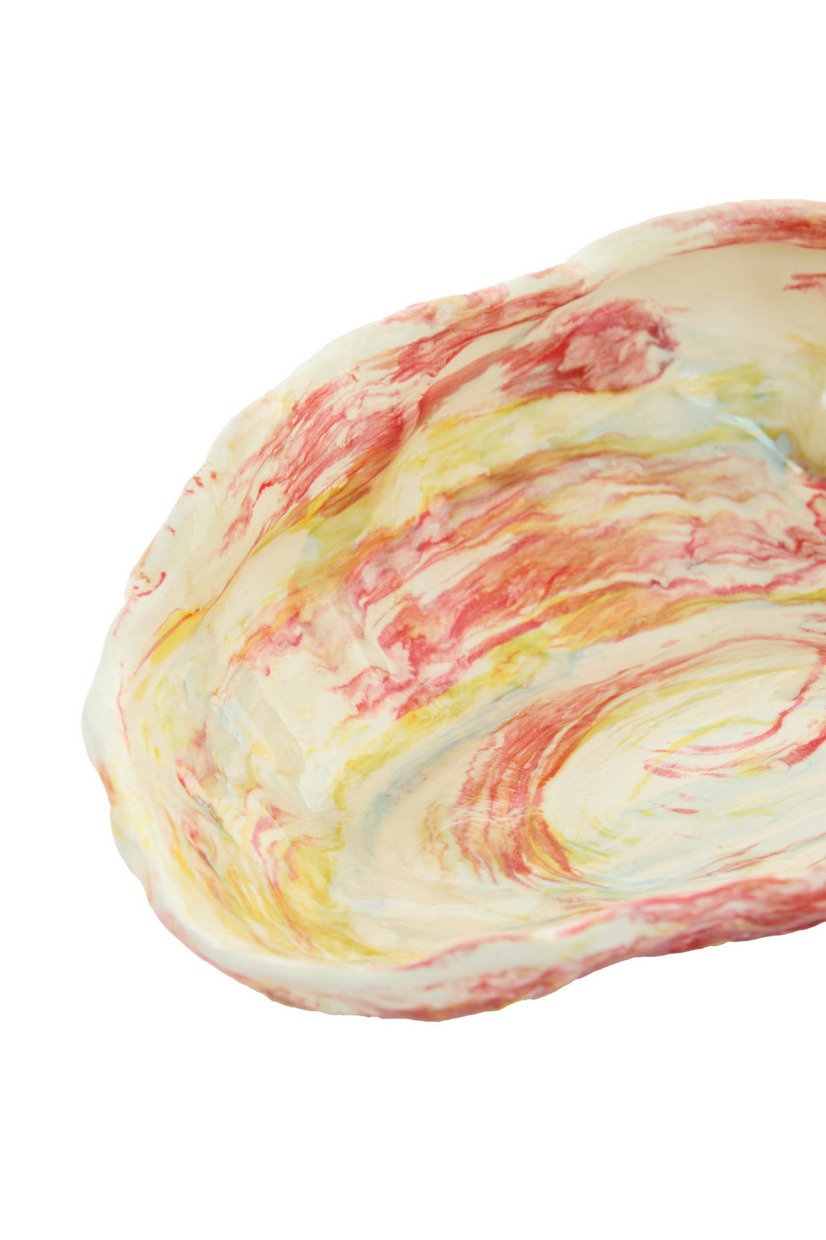 SCHALE Kalako Weiß 41/20,5/10 cm - Multicolor, Keramik (10cm) - Light & Living