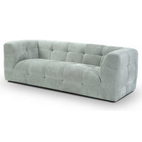 SOFA mintblau Strukturstoff, Couch 2,5-Sitzer 217 cm mit Steppoptik - Blau, Holz/Textil (217/72/96cm) - Inn.Furn