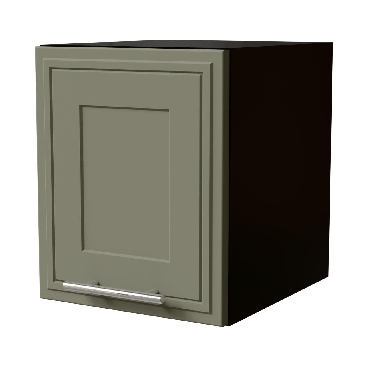 KLAPPHÄNGESCHRANK Salo W4B/30 Schwarz / Reed Green Matt 30 / 32,5 / 36cm - Schwarz/Grün, Holz/Holzwerkstoff (30/36/32.5cm) - Feldmann-Wohnen