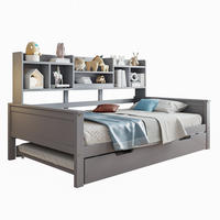 POLSTERBETT 90/90x200 cm Holz Stauraum grau - Grau, Holz (90/200cm) - LEBENLANG