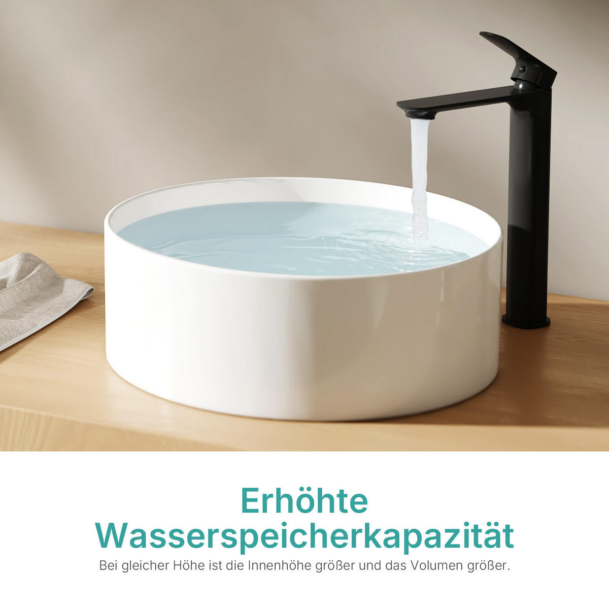 WASCHBECKEN Weiß Ø35,2 / 11,2 cm - Weiß, Keramik (35.2/11.2/35.2cm) - EMKE