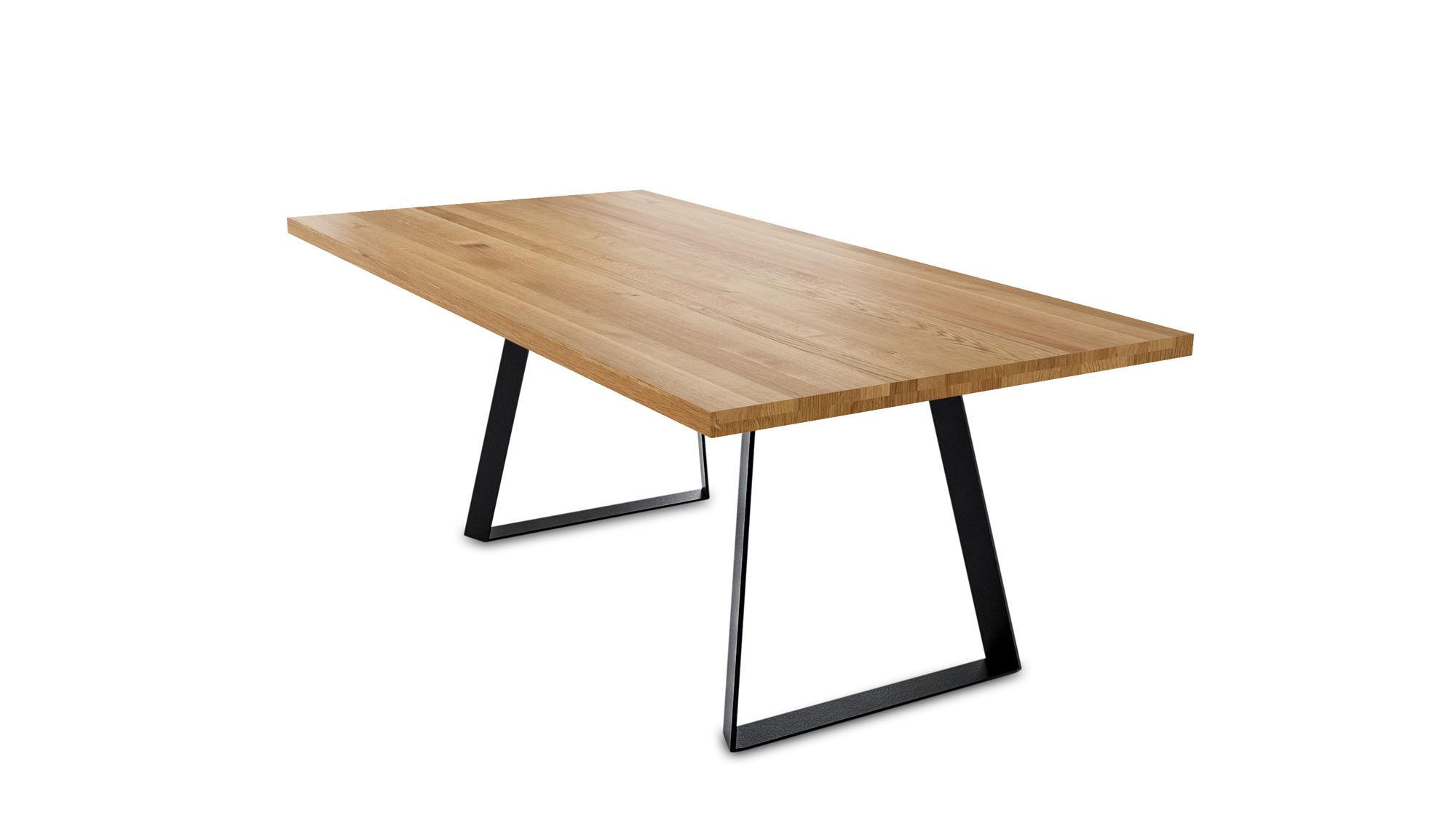 MASSIVHOLZTISCH Daisey 2 200x77x100 Esszimmertisch Wildeiche geölt - Wildeiche, Holz (200/77/100cm) - 58aufmkessel