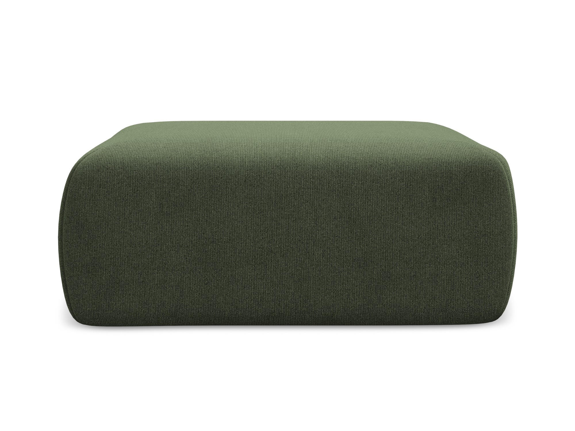POUF Strukturstoff Stoff Grün - Schwarz/Olivgrün, Kunststoff/Textil (102/40/62cm) - Makamii