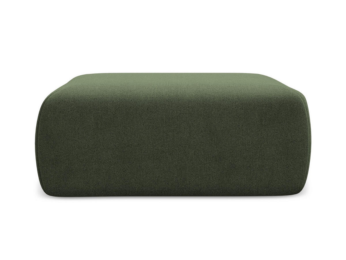 POUF Strukturstoff Stoff Grün - Schwarz/Olivgrün, Kunststoff/Textil (102/40/62cm) - Makamii