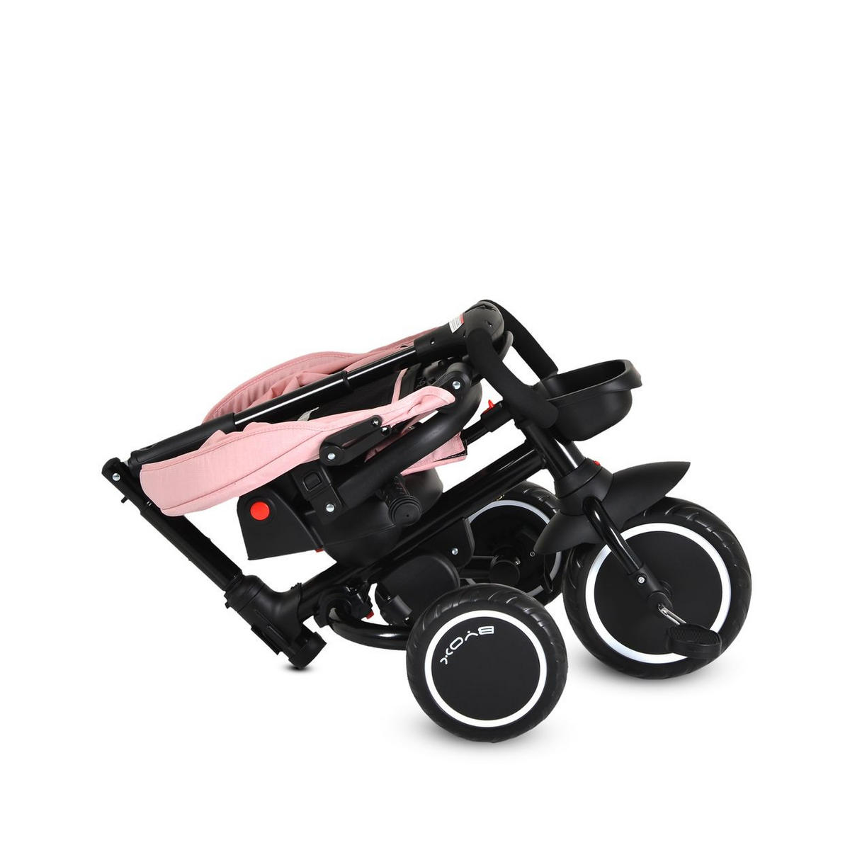 DREIRAD Cruz EVA-Reifen rosa klappbar Körbe 360 drehbar Getränkehalter Fußstütze - Rosa, Metall (100/54/104cm)