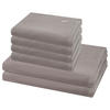 FROTTIERSET Pique 6-teilig - Braun, Textil (50/100cm) - Ross