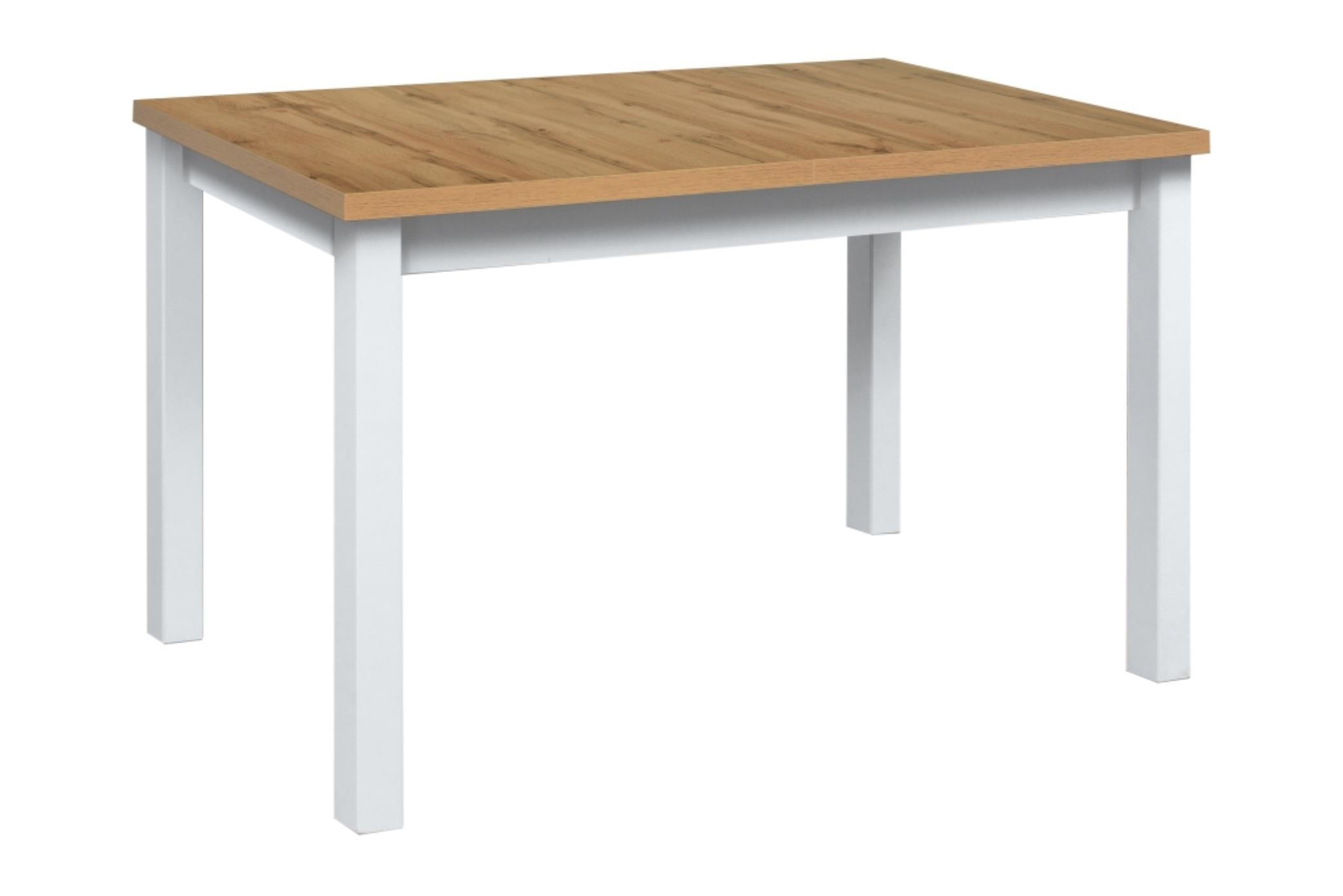 TISCH Max V Wotan Eiche, Klapptisch mit Weiß Beine - Eiche Wotan/Weiß, Holz/Holzwerkstoff (120/80/78cm) - Bettso