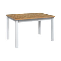 TISCH Max V Wotan Eiche, Klapptisch mit Weiß Beine - Eiche Wotan/Weiß, Holz/Holzwerkstoff (120/80/78cm) - Bettso