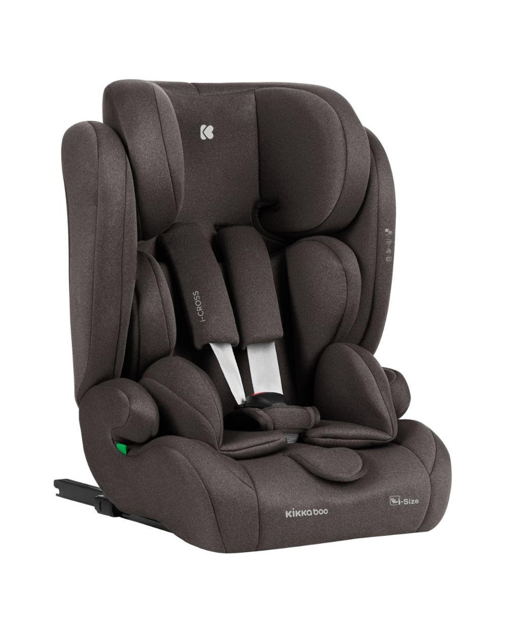 KINDERSITZ i-Cross i-Size Braun (76-150cm) Isofix Top Tether Kopfstütze Gurt - Braun, Kunststoff (40/56/49cm) - Kikka boo