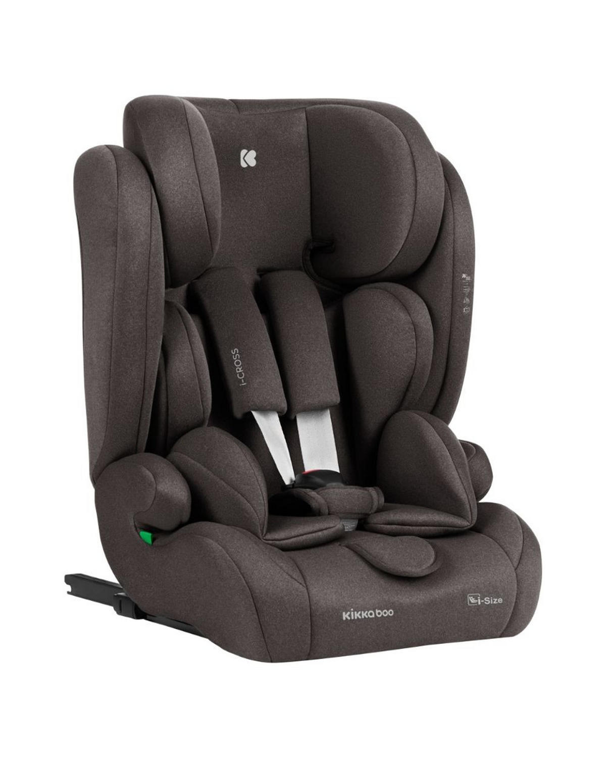 KINDERSITZ i-Cross i-Size Braun (76-150cm) Isofix Top Tether Kopfstütze Gurt - Braun, Kunststoff (40/56/49cm) - Kikka boo