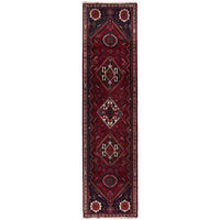 LÄUFER Orient handgeknüpft Gashgai Rot 302/77 cm Schurwolle - Rot, Textil (77/302cm) - Looma