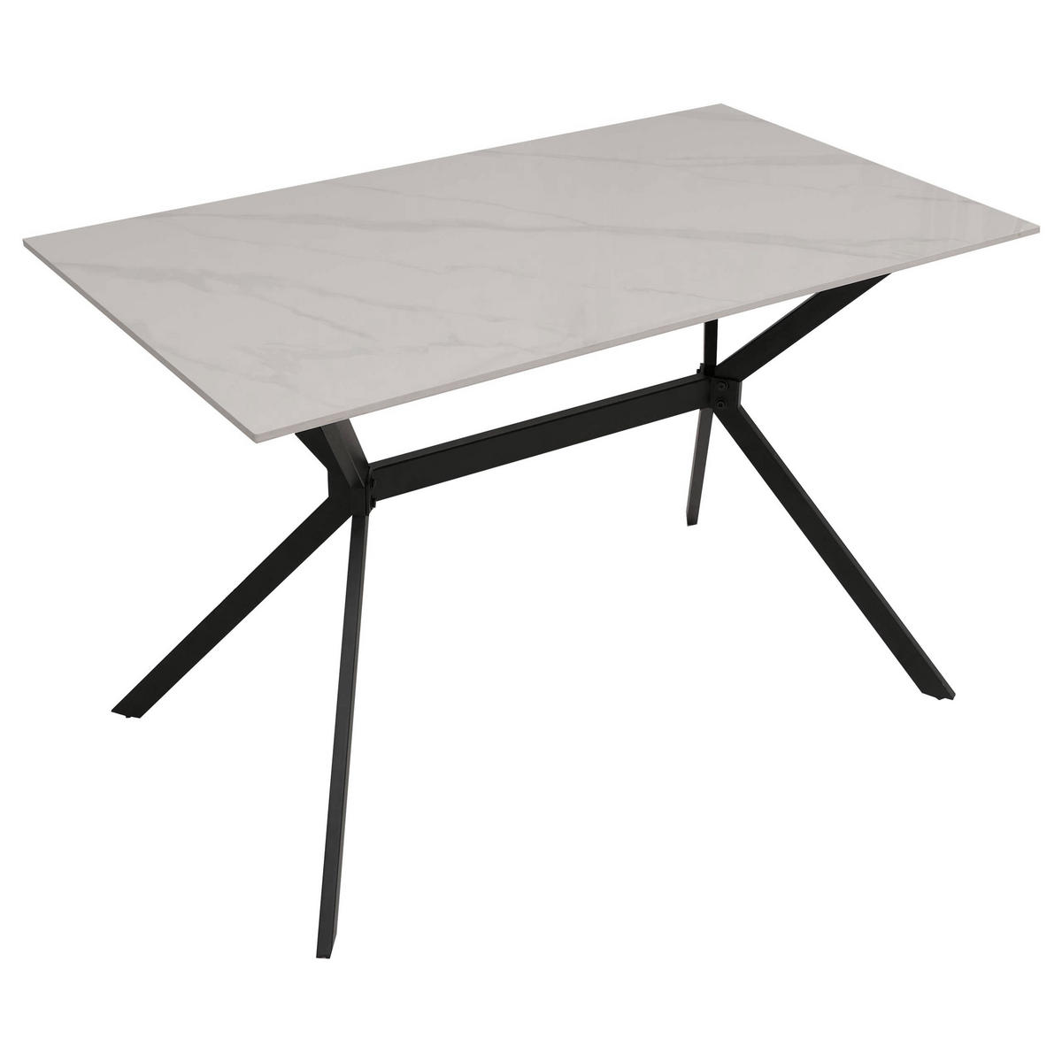 JÍDELNÍ STŮL hranatý bílý - bílá, kámen (70/120/76cm) - MCW