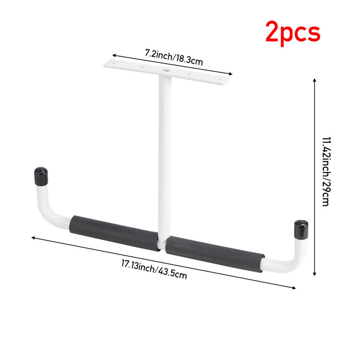 DECKENHAKEN 2 Stück T-förmige in Weiß Vielseitig einsetzbar Belastbarkeit 43,5 x 29 cm - Weiß, Metall (29/1/43.5cm) - Livingandhome