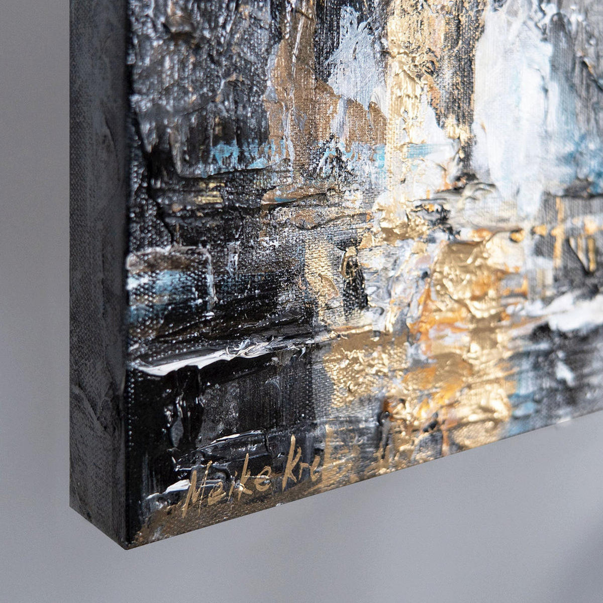 GEMÄLDE Sanftes Glühen auf Keilrahmen 115x50 cm - Multicolor, Holz (115/50cm) - YS-art gallery