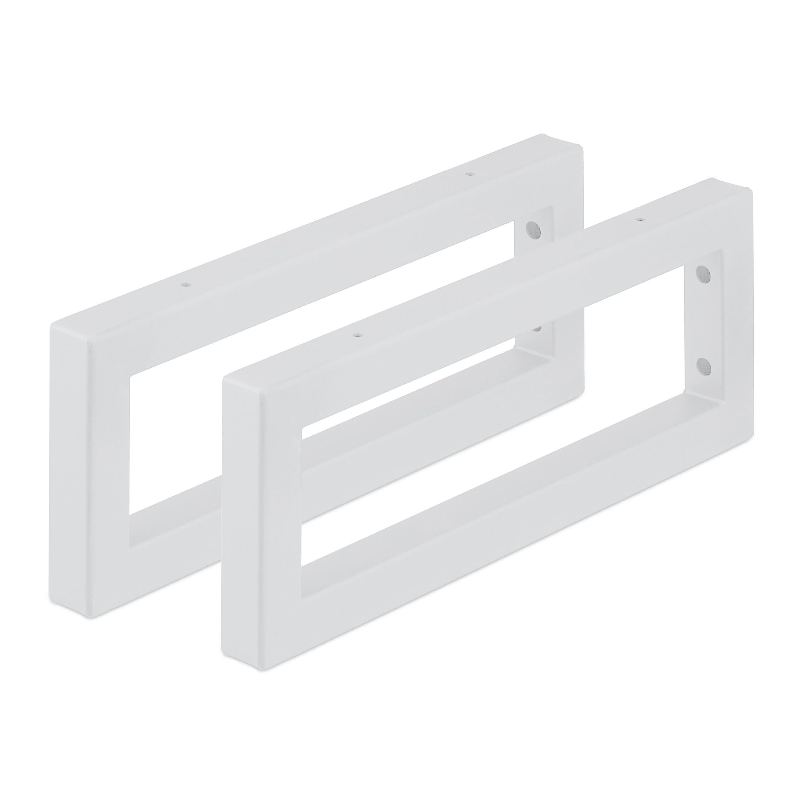 2XWANDKONSOLE - Weiß, Metall (40/3/15cm) - Relaxdays