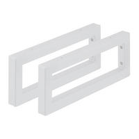 2XWANDKONSOLE - Weiß, Metall (40/3/15cm) - Relaxdays