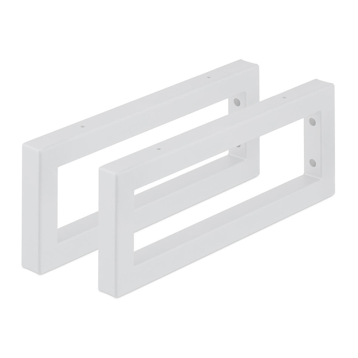 2XWANDKONSOLE - Weiß, Metall (40/3/15cm) - Relaxdays