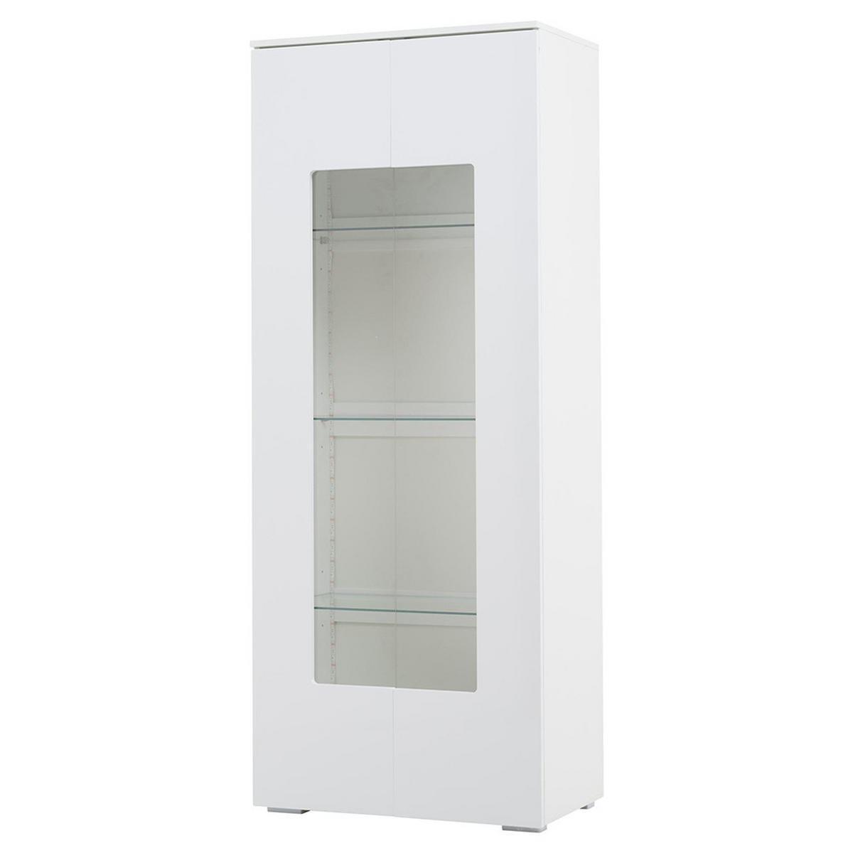 VITRINE 70x40x173cm in Weiß - Weiß, Holzwerkstoff (40/173/70cm) - KOMHTOM