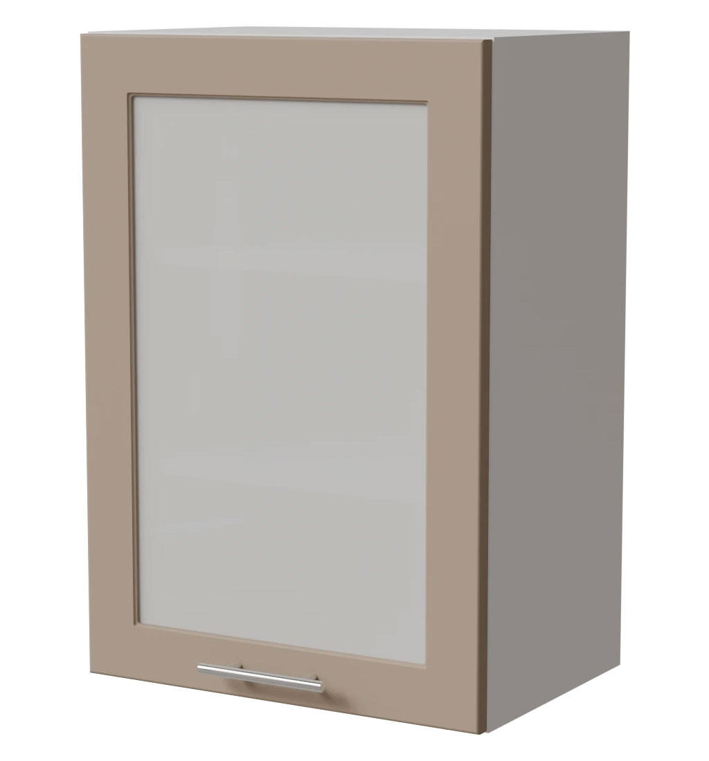 KÜCHENHÄNGESCHRANK Brerra W2S/50 Weiß / RAL 1019 graubeige Matt 50 / 32,5 / 72cm - Graubraun/Weiß, Holz/Holzwerkstoff (50/72/32.5cm) - Feldmann-Wohnen