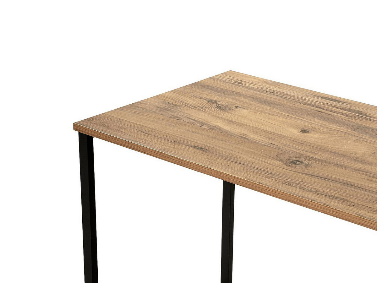 DOPPELSCHREIBTISCH mit Stauraum - Holzfarben & Schwarz - DERVILO - Naturfarben, Holz (240/60/74cm) - Vente-Unique