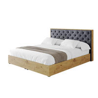 POLSTERBETT mit Bettkasten und Lattenrost, Bett mit Matratze H3/H4 - ENZO3 200x200 Dunkelgrau - Dunkelgrau, Holzwerkstoff/Textil (200/200cm) - ALTDECOR