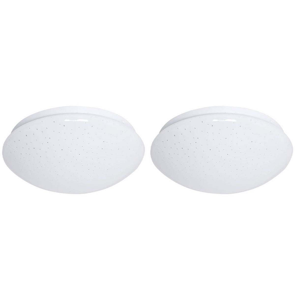 LED DECKENLEUCHTE Sternenhimmel Weiß 2er Set - Weiß, Metall (26/26/9.5cm)