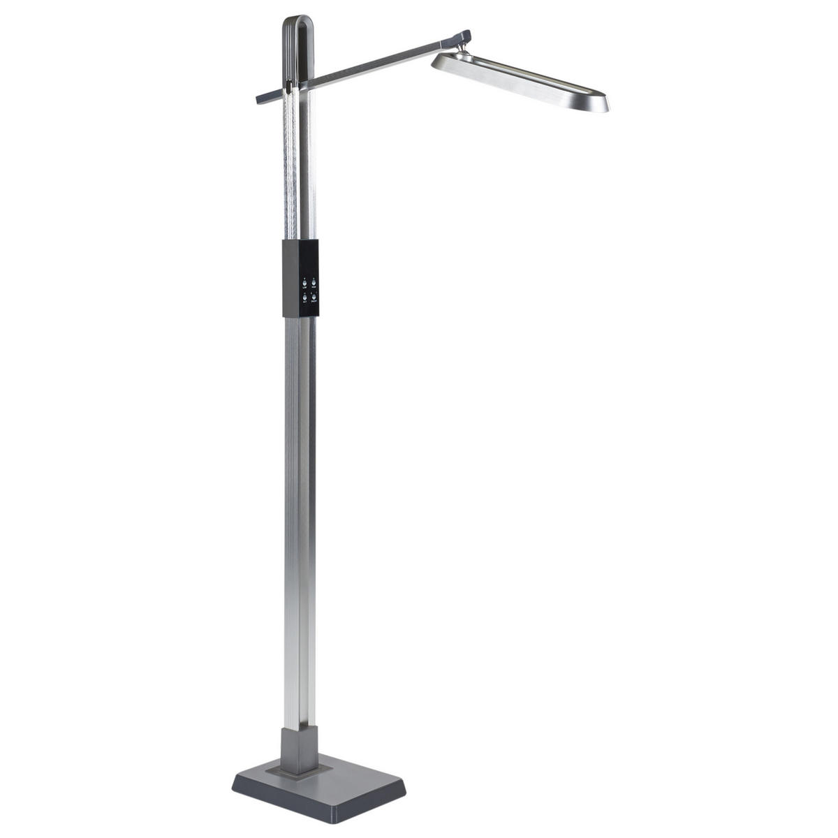 STEHLAMPE Aquarius 19/66/144 cm - Silberfarben, Kunststoff (19/66/144cm) - Beliani
